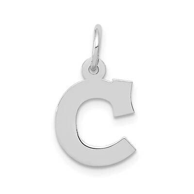 Block Initial C Charm 10k White Gold Small 10YC665C, MPN: 10YC665C,