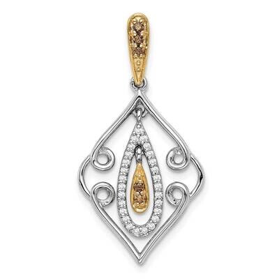 Yellow Rhodium, White &amp; Champagne Diamond Slide 14k White Gold PM5170-016-WA, MPN: PM5170-016-WA, 8…