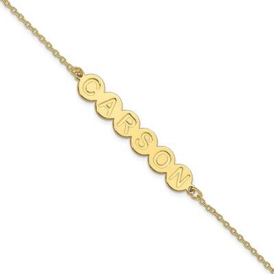 6 Letter Bubble Bracelet 7.5 Inch 10k Gold 10XNA1311Y, MPN: 10XNA1311Y, 196904159910