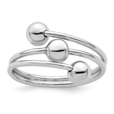3 Ball Ring Sterling Silver Rhodium-Plated Polished QR7235, MPN: QR7235, 191101782527