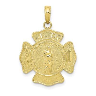 St. Florian Protect Us Fire Dept. Pendant 10k Gold 10K2842, MPN: 10K2842, 191101085208