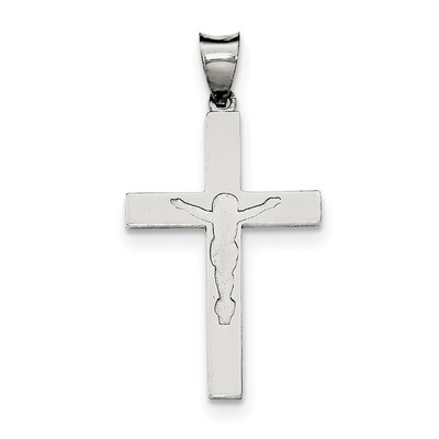 Textured Brushed and Polished Latin Cross Pendant Sterling Silver QC8285, MPN: QC8285, 191101362002