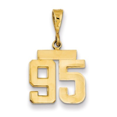 Number 95 Charm 14k Gold Small Polished SP95, MPN: SP95, 883957153766
