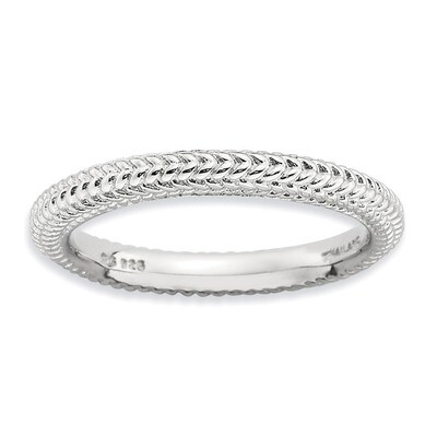 Domed Ring - Sterling Silver Rhodium-plated QSK882, MPN: QSK882, 886774228174