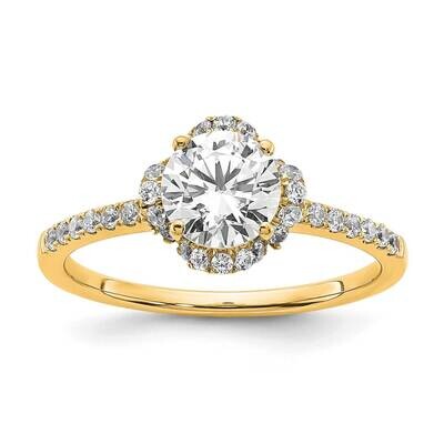 Si1/Si2, G H I, Round Semi-Mount Engagement Ring 14k Gold Lab Grown Diamond RM7989E-100-YLG, MPN: R…