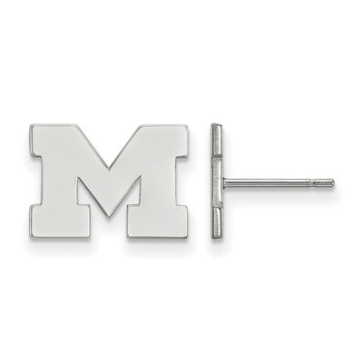 Michigan University of x-Small Post Earrings 14k White Gold 4W008UM, MPN: 4W008UM, 886774835808
