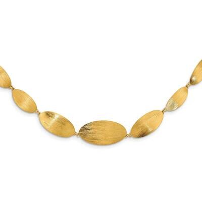 Brushed with 2 Inch Extender Necklace 18 Inch Sterling Silver Gold-Plated QG5993-18, MPN: QG5993-18…