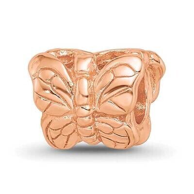 Rose Gold-plated Butterfly Bead Sterling Silver QRS366RP, MPN: QRS366RP,