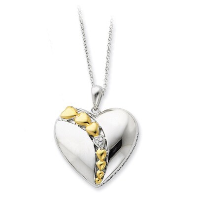 I Love You More Each Day 18 Inch Necklace Sterling Silver Gold-plated QSX215, MPN: QSX215, 88395771…
