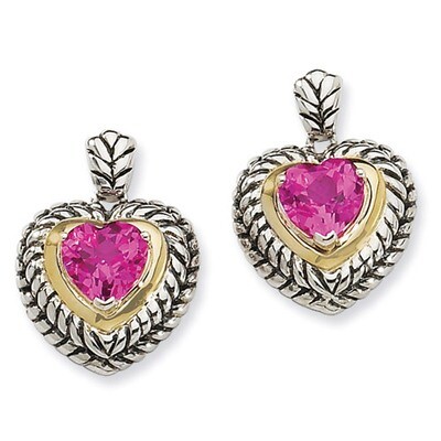 Sterling Silver with 14k Gold Cr. P. Sapp Earrings QTC639