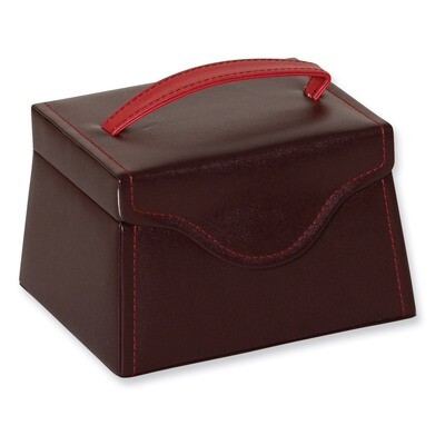 Burgundy with Red Stitching Jewelry Case GP9375