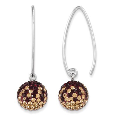 Florida State University Earrings Sterling Silver Swarovski Elements CE0174-34