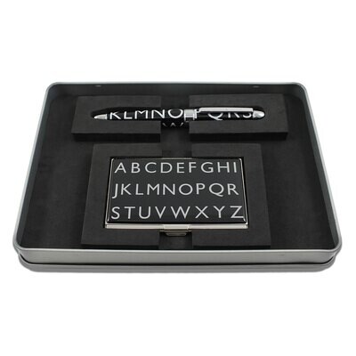 Acme Alphabet Roller Ball Pen &amp; Card Case Set APRD03RSET, MPN: APRD03RSET