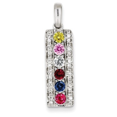 6 Birthstones Family Jewelry Diamond Semi-Set Pendant 14k White Gold XMPW44/6, MPN: XMPW44/6, 88395…