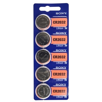 Type 2032 SONY Lithium Battery Tear Strip Pack of 5 SWB2032, MPN: SWB2032, 8562007642