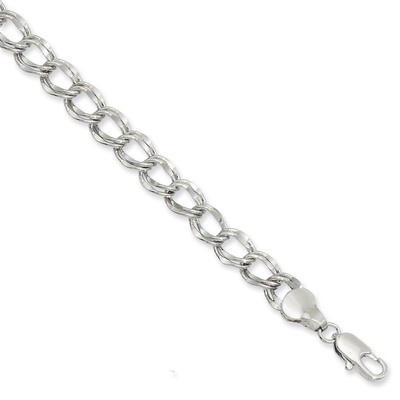 Kelly Waters 6.5mm Double Link Charm Bracelet 7 Inch Rhodium-plated KW492-7.25, MPN: KW492-7.25, 19…