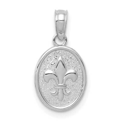 Mini Fleur-De-Lis Charm 14k White Gold D4369W, MPN: D4369W, 637218160228