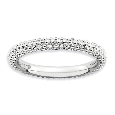 Domed Ring - Sterling Silver Rhodium-plated QSK878, MPN: QSK878, 886774227917