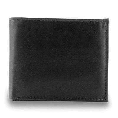 Black Leather Bi-fold Wallet with Fold-out Card Holders GM17788, MPN: GM17788,