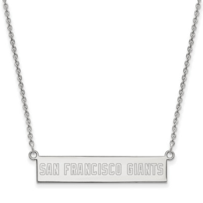 MLB San Francisco Giants Small Bar Necklace Sterling Silver Rhodium-plated SS059GIT-18, MPN: SS059G…