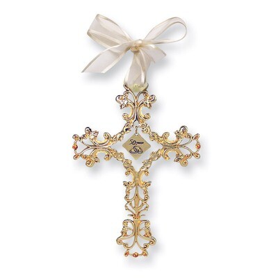 Gold-tone 50 Years Filigree Cross GP4828, MPN: GP4828, 785525085175