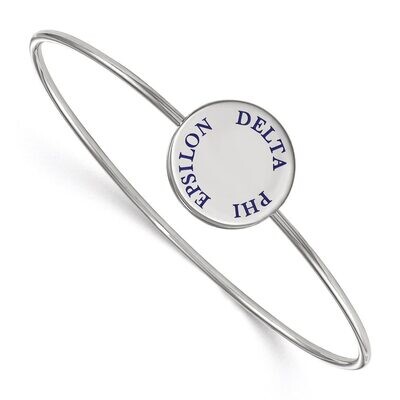 Delta Phi Epsilon Enameled Slip-on Bangle Sterling Silver SS021DPH-7, MPN: SS021DPH-7, 886774603513