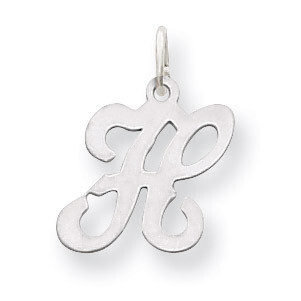 Die Struck Initial H Charm 14k White Gold YC249H, MPN: YC249H, 883957971230