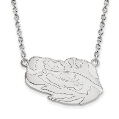 Louisiana State University Large Pendant with Chain Necklace 14k White Gold 4W070LSU-18, MPN: 4W070…
