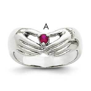 1 Synthetic Stone Family Ring 14k White Gold XMRW51/1SY, MPN: XMRW51_1--6, 883957165264