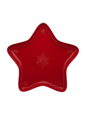Bordallo Pinheiro Pinheiro Snow Flakes Star Bowl Red 65013568, MPN: 65013568, 5600876071682