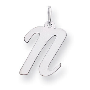 Medium Script Initial N Charm 14k white Gold YC661N, MPN: YC661N, 191101635144