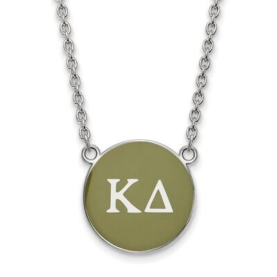 Kappa Delta Small Enameled Pendant with 18 Inch Chain Sterling Silver SS030KD-18, MPN: SS030KD-18, …