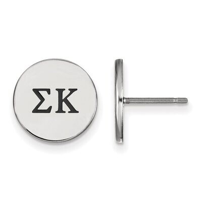 Sigma Kappa Enameled Post Earrings Sterling Silver SS033SKP, MPN: SS033SKP, 886774606729