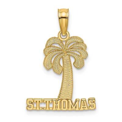 St. Thomas Under Palm Tree Charm 14k Gold K7847, MPN: K7847, 637218042098