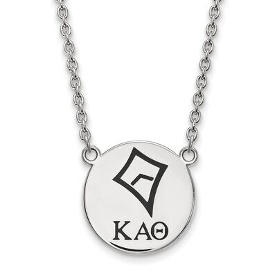 Kappa Alpha Theta Small Enameled Pendant with 18 Inch Chain Sterling Silver SS045KAT-18, MPN: SS045…