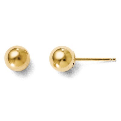 Leslie&#39;s Polished 5mm Ball Post Earrings - 14k Gold HB-16Z, MPN: 16Z, 886774569130