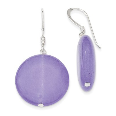 Lavender Jade Earrings Sterling Silver QE6159, MPN: QE6159, 191101189678
