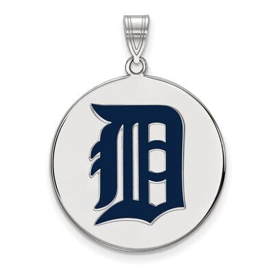Detroit Tigers XLarge Enamel Disc Pendant Sterling Silver SS044TIG, MPN: SS044TIG, 886774630861