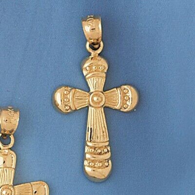 Dazzlers Jewelry Cross Pendant Necklace Charm Bracelet in Yellow, White or Rose Gold 8072, MPN: DZ-…