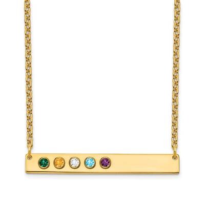 5 Birthstone Medium Bar Necklace 14k Gold XNA1085/5Y, MPN: XNA1085/5Y, 191101991776