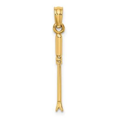 Weeding Garden Tool Charm 14k Gold 3-D K7319, MPN: K7319, 637218116973