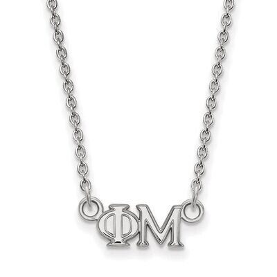 Phi Mu Extra Small Pendant with 18 Inch Chain Sterling Silver SS006PHM-18, MPN: SS006PHM-18, 886774…