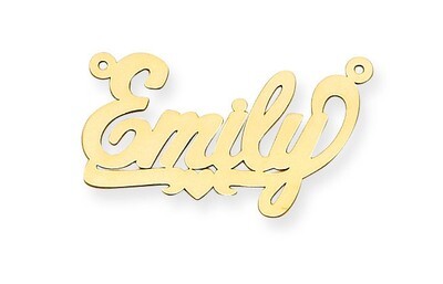 0.013 Gauge Polished Nameplate with Heart Pendant 14k Gold XNA133Y, MPN: XNA133Y, 883957970639