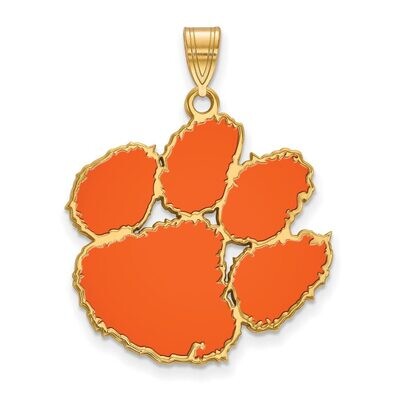 Clemson University x-Large Enamel Pendant Gold-plated Silver GP044CU, MPN: GP044CU, 886774943411