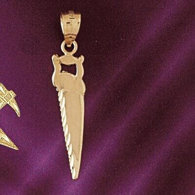 Dazzlers Jewelry Saw Pendant Necklace Charm Bracelet in Yellow, White or Rose Gold 6637, MPN: DZ-66…