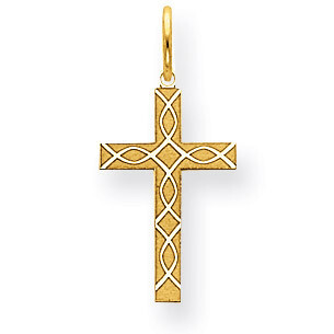Laser Designed Cross Charm 14k Gold XR1200, MPN: XR1200, 883957421612