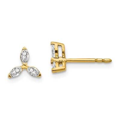 Earrings 14k Gold Diamond EM4176-040-YA, MPN: EM4176-025-YA, 883957379968