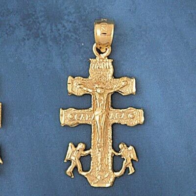 Dazzlers Jewelry Jesus Christ on Cross Pendant Necklace Charm Bracelet in Yellow, White or Rose Gol…