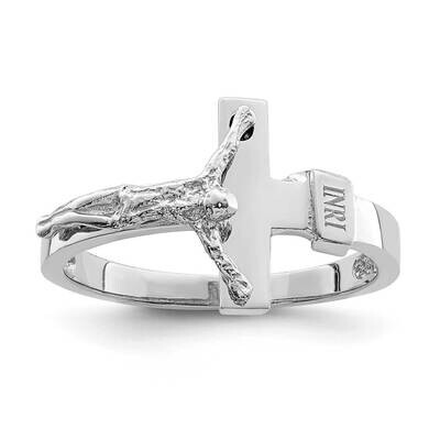 INRI Crucifix Ring 14k White Gold Polished D4714, MPN: D4714, 196904063668