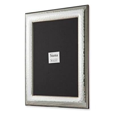 Bilaminate Hammered Roped Border 4X6 Picture Frame Sterling Silver GM12611, MPN: GM12611,